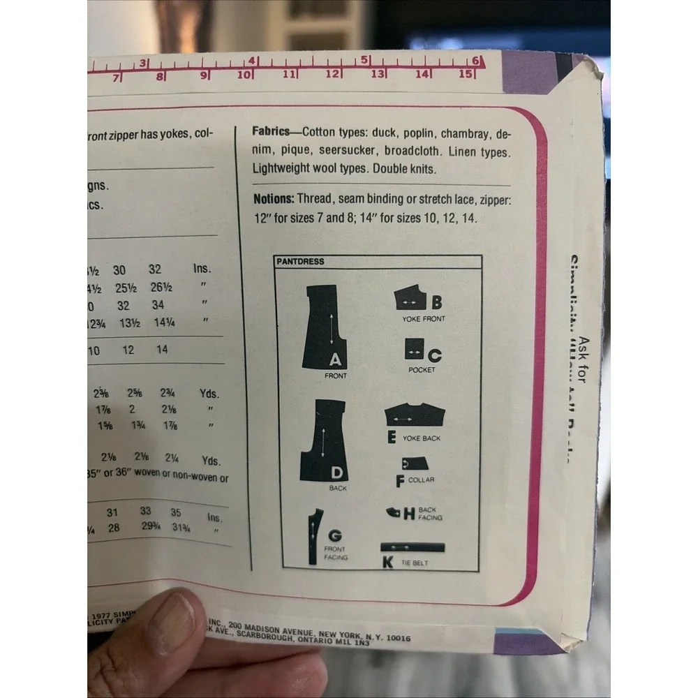 Vintage 1977 Simplicity 8051 Girls Jiffy Pantdress Sewing Pattern Size 7 8 Uncut